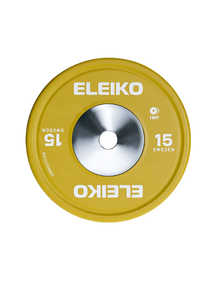Eleiko IWF Weightlifting Competition Single Plate - 15 kg - Premium from shopiqat - Just $170! Shop now at shopiqat